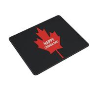 Tappetino Mouse Happy Canada Day Black Mousepad Gaming Tappetino per Mouse Soft Accessori Gaming per Essenziale per Ufficio Casa Pc E Laptop S