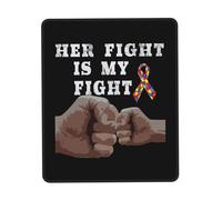 Tappetino Mouse Her Fight Is My Fight Autism Awareness Mouse Pad Multifunzione Tappetino Scrivania Impermeabile Mousepad per Laptop Computer Casa 25X30CM