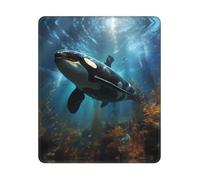 Tappetino Mouse, Huge Killer Whales Tappetini per Il Mouse da Gioco Multifunzionale Mouse Pad Antisfilacciamento Tappeto Mouse per Computer Gamers 25X30Cm