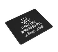 Tappetino Mouse I Don't Like Morning People Black Mouse Pad Resistente agli Schizzi Tappetino per Mouse Portatile Accessori Gaming per Casa Pc E Laptop Ufficio XL