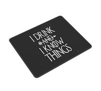 Tappetino Mouse I Drink And I Know Things Mousepad Soft Tappetino per Mouse Resistente agli Schizzi Accessori Gaming per Computer Essenziale per Ufficio Casa XL