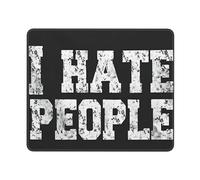 Tappetino Mouse I Hate People Mousepad Superficie Antipolvere Mouse Pad Base Antiscivolo Tappetino per Mouse per Computer Essenziale per Ufficio Casa L