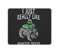 Tappetino Mouse I Just Really Like Monstera Trucks Mouse Pad Soft Tappetini Base Antiscivolo Tappetino per Mouse per Essenziale per Ufficio Ufficio Casa M