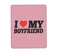 Tappetino Mouse I Love My Boyfriend I Heart My Boyfriend Mousepad Uso Prolungato Tappetino Scrivania Durevole Mouse Pad per Laptop Ufficio Computer 25X30CM