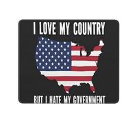 Tappetino Mouse I Love My Country But I Hate My Government Accessori Gaming Soft Mousepad Resistente agli Schizzi Tappetino per Mouse per Essenziale per Ufficio Casa Ufficio L