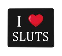 Tappetino Mouse I Love Sluts Mousepad Soft Tappetini Superficie Antipolvere Accessori Gaming per Pc E Laptop Casa Computer L