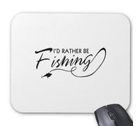 Tappetino Mouse I'd Rather Be Fishing Mouse Pad Resistente agli Schizzi Tappetino per Mouse Base Antiscivolo Tappetini per Computer Essenziale per Ufficio Pc E Laptop S