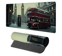Tappetino Mouse Il Big Ben, Tappetino Mouse XXL 1500x800x3mm, Mousepad Gaming Accessori Scrivania, Sottomano Scrivania con Base in Gomma Antiscivolo, Ufficio Accessori, per Ufficio, PC, Grigio M-5336