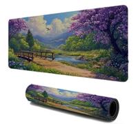 Tappetino Mouse Il Paesaggio Ponte, Scrivania Gaming, Tappetino Mouse xxl Grande 900x500, Mousepad Base in Gomma Antiscivolo, Durevole e Facile da Pulire, Liscia Desk Mat, Accessori Ufficio I-124
