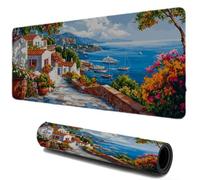 Tappetino Mouse Il Paesaggio Sulla Spiaggia, Scrivania Gaming, Gioco Veloce, Tappetino Mouse xxl Grande 1200x600, Mousepad Base in Gomma Antiscivolo, Superficie Liscia Desk Mat, Accessori Ufficio I118