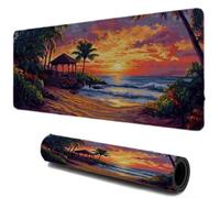 Tappetino Mouse Il Paesaggio Sulla Spiaggia, Scrivania Gaming, Gioco Veloce, Tappetino Mouse xxl Grande 1400x600, Mousepad Base in Gomma Antiscivolo, Superficie Liscia Desk Mat, Accessori Ufficio I117