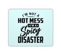 Tappetino Mouse I'm Not A Hot Mess I'm A Spicy Disaster Mouse Pad Impermeabile Tappetino Scrivania Uso Prolungato Mousepad per Ufficio Laptop Computer 25X30CM