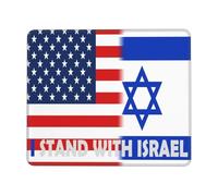 Tappetino Mouse Israel Flag And United States Flag We Stand with Israel Pray for Israel Mouse Pad Multifunzione Mousepad Impermeabile Tappetino Scrivania per Computer Casa Laptop 25X30CM