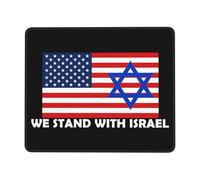 Tappetino Mouse Israel Flag We Stand with Israel Mouse Pad Uso Prolungato Mousepad Multifunzione Tappetino Scrivania per Ufficio Laptop Computer 25X30CM