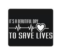 Tappetino Mouse It's A Beautiful Day To Save Lives Mousepad Portatile Accessori Gaming Superficie Antipolvere Tappetino per Mouse per Essenziale per Ufficio Casa Pc E Laptop S