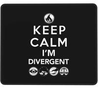 Tappetino Mouse Keep Calm Im Divergent Mousepad Soft Tappetino per Mouse Gaming Mouse Pad per Casa Ufficio Essenziale per Ufficio S
