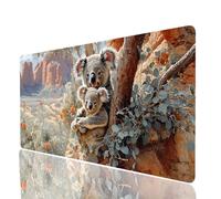 Tappetino Mouse Koala Tappetino Mouse xxl 100x50x0.3cm, Mousepad Animale Cucire i Bordi Migliorare la Precisione e la Velocità, Mousepad per Scrivania Gaming Tastiera Wireless Pc Portatile JXL-2104