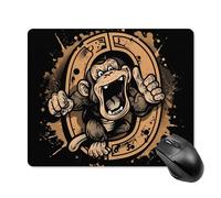 Tappetino Mouse Kung Fu Apes Chimpanzee Monkey Tappetino per Mouse Portatile Accessori Gaming Superficie Antipolvere Mouse Pad per Ufficio Pc E Laptop Computer S