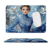 Tappetino Mouse La dea colomba bianca - Tappetino Scrivania Gaming PC, Impermeabile e Antiscivolo 420x350x3mm| Accessori Gaming per Scrivania | Desk Mat | Migliora la Precisione e la Velocità k-26
