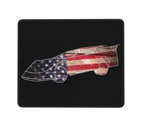 Tappetino Mouse Late Model Dirt Track Racing American Flag Mouse Pad Uso Prolungato Tappetino Scrivania Durevole Mousepad per Ufficio Casa Computer 25X30CM
