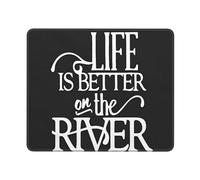 Tappetino Mouse Life Is Better On The River Mousepad Soft Tappetini Portatile Tappetino per Mouse per Essenziale per Ufficio Pc E Laptop Ufficio S