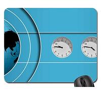 Tappetino Mouse, Logo Globe Time Time Of World Time Difference Tappetino Mouse Gaming Antipolvere Tappetino Per Il Mouse Da Gioco Personalizzato Tappetini Per Il Mouse Per Laptop 25X30Cm