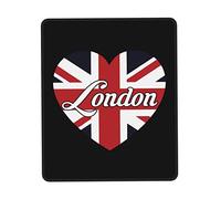 Tappetino Mouse London British Flag Heart United Kingdom Cute Mouse Pad Uso Prolungato Tappetino Scrivania Durevole Mousepad per Casa Computer Ufficio 25X30CM