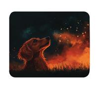 Tappetino Mouse Long-Haired Dachshund Lying On The Grass 25X30Cm Bordo Cucito Tappetini Mouse Soffice Tappetino per Gioco Pc