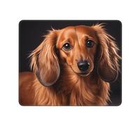 Tappetino Mouse Long Haired Dachshund Mouse Pad Soft Tappetini Superficie Antipolvere Accessori Gaming per Computer Casa Ufficio M