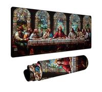 Tappetino Mouse L'Ultima Cena Tappetino Mouse Gaming Uomo, Mousepad Bordi cuciti Precisione e Velocità Migliorate per Pc Portatile Tastiera Gaming Ufficio Arredamento Casa 300 x 700 x 3 mm DBYH-3219