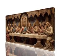 Tappetino Mouse L'Ultima Cena Tappetino Mouse xxl 80x40x0.3cm, Mousepad Paesaggio Cucire i Bordi Migliorare la Precisione e la Velocità, Mousepad per Scrivania Gaming Tastiera Pc Portatile Model-7043
