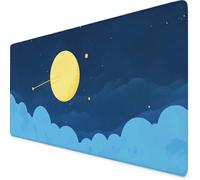 Tappetino Mouse Luna Tappetino Mouse XXL 1200x600mm Mouse Pad Base Antiscivolo Mousepad per Ufficio, Computer, Accessori Scrivania Gaming Migliora la Precisione e la Velocità Desk Mat (Blu) i2274
