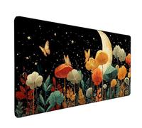 Tappetino Mouse Luna Tappetino Mouse XXL 600 x 300 mm, Mousepad Mobili Sottomano Scrivania con Base in Gomma Antiscivolo, Impermeabile Tappeto Scrivania con Bordi Cuciti per PC, Laptop -lsy260348