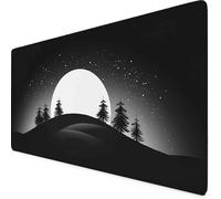 Tappetino Mouse Luna Tappetino Mouse XXL 600x300mm Mouse Pad Base Antiscivolo Mousepad per Ufficio, Computer, Accessori Scrivania Gaming Migliora la Precisione e la Velocità Desk Mat (Nero) g3411