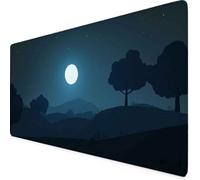 Tappetino Mouse Luna Tappetino Mouse XXL 600x300mm Mouse Pad Base Antiscivolo Mousepad per Ufficio, Computer, Accessori Scrivania Gaming Migliora la Precisione e la Velocità Desk Mat (Grigio) l3406