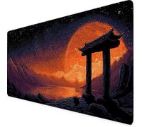 Tappetino Mouse Luna Tappetino Mouse XXL 600x300mm Mouse Pad Base Antiscivolo Mousepad per Ufficio, Computer, Accessori Scrivania Gaming Migliora la Precisione e la Velocità Desk Mat (Giallo) l4476