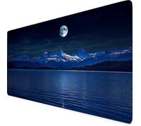Tappetino Mouse Luna Tappetino Mouse XXL 800x400mm Mouse Pad Base Antiscivolo Mousepad per Ufficio, Computer, Accessori Scrivania Gaming Migliora la Precisione e la Velocità Desk Mat Large (Blu) p8647
