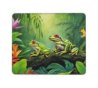 Tappetino Mouse, Many Frogs Sing On The Branches Summer Butterflies Antiscivolo Tappetino per Mouse Multifunzionale Tappetino da Gaming per Gamers Ufficio Laptop 25X30cm