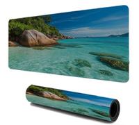 Tappetino Mouse mare Piante, Scrivania Gaming, Gioco Veloce, Tappetino Mouse 600x300, Mousepad Base in Gomma Antiscivolo, Durevole e Facile da Pulire, Superficie Liscia Desk Mat, Accessori Ufficio 594