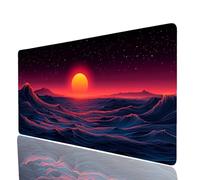 Tappetino Mouse Mare Tappetino Mouse xxl 100x50x0.3cm, Mousepad Vista notturna Cucire i Bordi Migliorare la Precisione e la Velocità, Mousepad per Scrivania Gaming Tastiera Pc Portatile Model-4465
