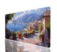 Tappetino Mouse Mare Tappetino Mouse xxl 600x300x3mm, Mousepad Piccola città Cucire i Bordi Migliorare la Precisione e la Velocità, Mousepad per Scrivania Gaming Tastiera Wireless Pc Portatile JXL1270