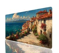 Tappetino Mouse Mare Tappetino Mouse xxl 900x400x3mm Mousepad Piccola città Cucire i Bordi Migliorare la Precisione e la Velocità Mousepad per Scrivania Gaming Tastiera Wireless Pc Portatile Model6031