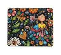 Tappetino Mouse Mexican Folk Art Boho Tappetino per Mouse Base Antiscivolo Mousepad Soft Tappetini per Pc E Laptop Casa Essenziale per Ufficio S