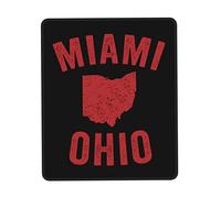 Tappetino Mouse Miami Ohio Oxford Ohio Map of Ohio with Distressed Tappetino Scrivania Multifunzione Mouse Pad Uso Prolungato Mousepad per Laptop Ufficio Computer 25X30CM