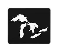 Tappetino Mouse Michigan Great Lakes State Map Tappetino Scrivania Uso Prolungato Mouse Pad Durevole Mousepad per Ufficio Casa Laptop 25X30CM