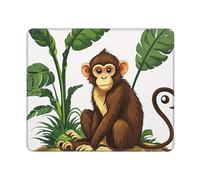 Tappetino Mouse Monkey And Plant (2) Tappetini Base Antiscivolo Tappetino per Mouse Portatile Mousepad per Computer Pc E Laptop Casa XL