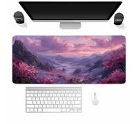 Tappetino Mouse Montagna Viola 600x400mm, Gaming mouse Pad XXL con Base Antiscivolo, Aderente e Liscio, Migliora la Precisione e la Velocità, Mousepad xxl Lavabile per Mouse Tastiera gaming