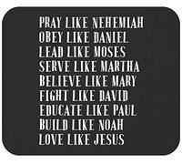 Tappetino Mouse Motivation God Jesus Prayer Pray Obey Lead Serve Believe Love Like Christianty Mouse Pad Multifunzione Tappetino Scrivania Impermeabile Mousepad per Ufficio Laptop 25X30CM