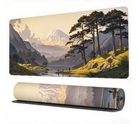 Tappetino Mouse Natura, Paesaggio Tappetino Mouse 900x300 mm Mousepad Gaming, Computer Sottomano Scrivania Superficie Base in Gomma Antiscivolo Bordi Cuciti per Tastiera, Gaming, PC Portatile,Model374