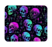 Tappetino Mouse Neon Skull Head Pattern Tappetino per Mouse Resistente agli Schizzi Mouse Pad Soft Mousepad per Essenziale per Ufficio Computer Pc E Laptop XL